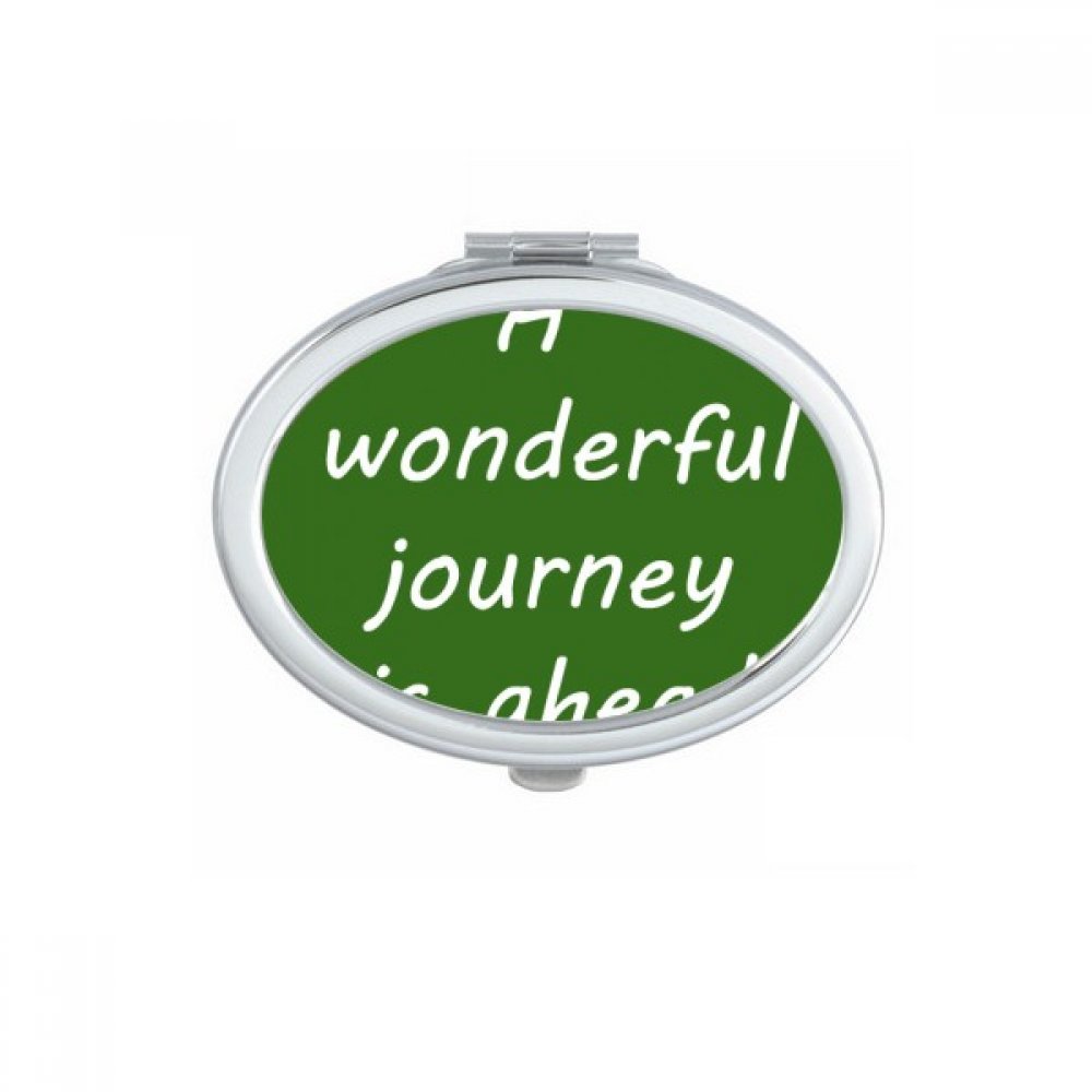 Miroir de poche portable multicolore mignon petit miroir main ovale maquillage