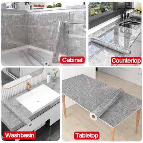 Plástico autoadhesivo de mármol con acabado elegante y resistente para muebles exigentes 8