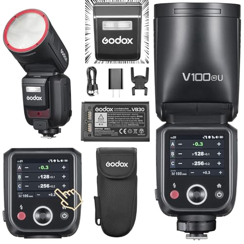 Flash tête ronde Godox V100N pour vos reportages mariage et portrait