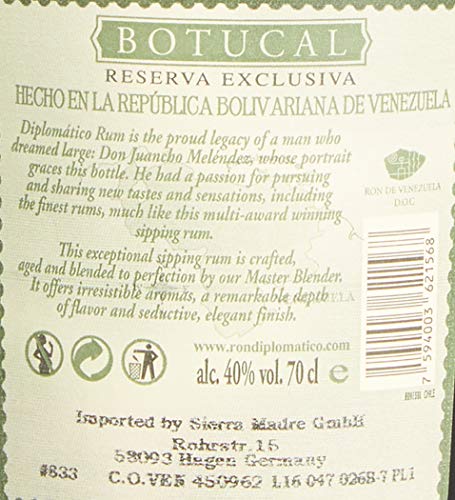 Botucal (Diplomatico) Reserva Exclusiva mit Ledertasche Rum (1 x 0.7 l) – Bild 8