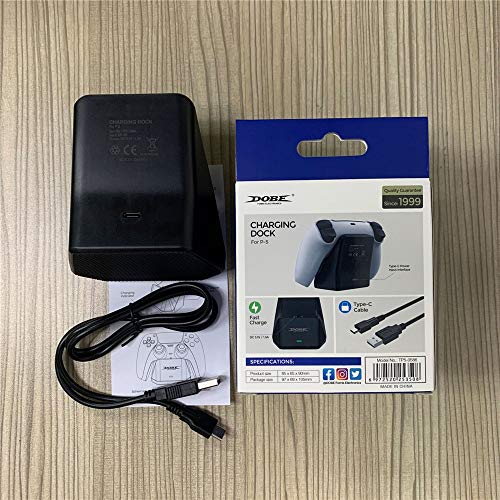 zhiang Carregador único para PS5 Gamepad, PS5 Controlador sem fio Bluetooth Carregador único sem fio