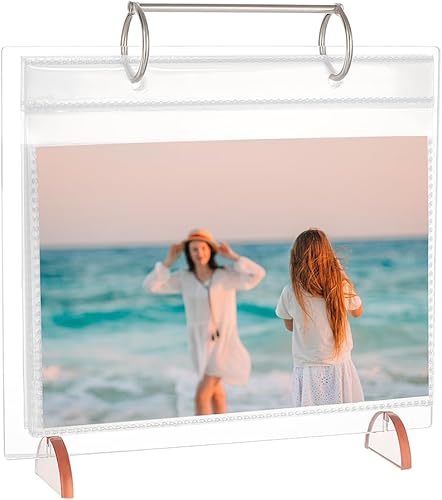 NBEADS Álbum de fotos de escritorio, marco de fotos acrílico de mesa, estilo calendario, marco de fotos para álbum de recortes, pantalla de fotos de