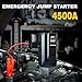 Jump Starter 4500A Car Jumper Starter Portable with 150PSI Tire Inflator, Battery Jumper Starter Portable, Air Compressor, Flashlight and Power Bank