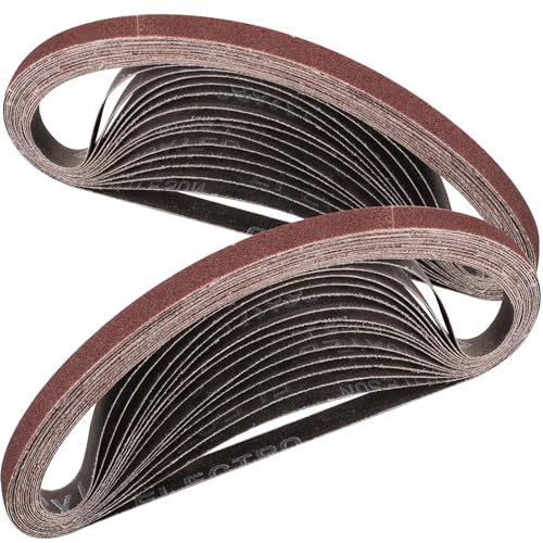 STEBRUAM Nastri Abrasivi 9 x 533 mm,30PCS 100 grana Levigatrice a Nastro