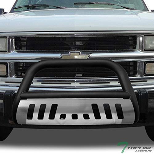 Buy Topline Autopart Matte Black Bull Bar Brush Push Front Bumper Grill Grille Guard With Brush