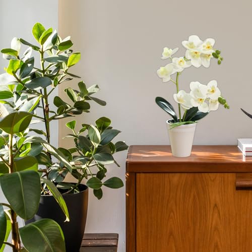 Fausse orchidée décorative blanche pour sublimer le bureau et la maison - 3