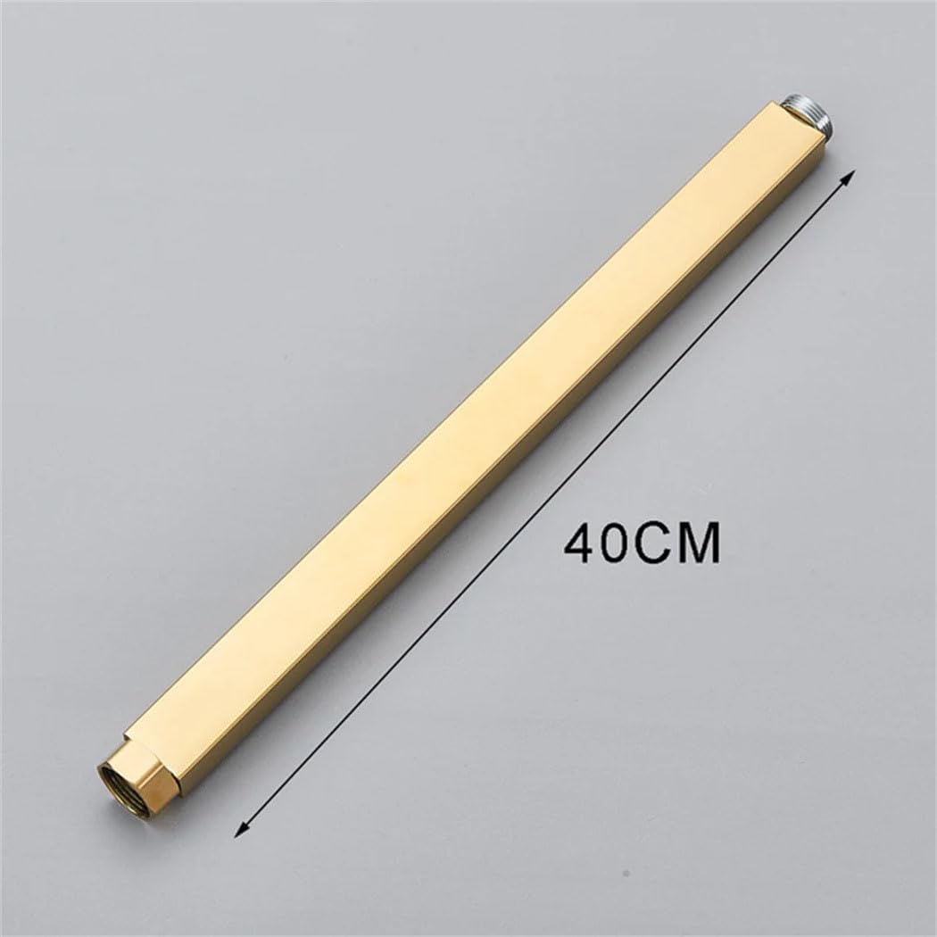 Generic 40/50CM Round/Square Extension Tube For Shower Faucet Extra Extend Tube Black White Universal Interface Extend Tubes