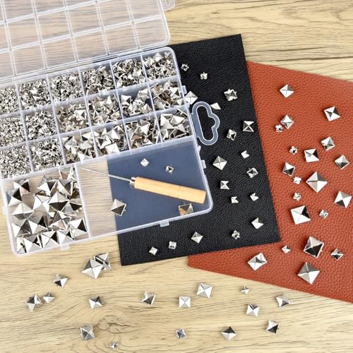 Clous carrés pour cuir et customisation de colliers d'animaux - 6