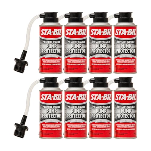 STA-BIL Pump Protector - Protects Pressure Washer Pump and Other Internal Components During Storage - Next Gen Anti-Freeze and Lubricant Formula 4 oz. (22007-8PK)