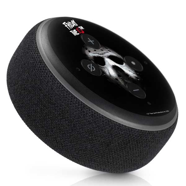 Skinit Decal Audio Skin Compatible with Amazon Echo Dot 3 - Officially Licensed Warner Bros Friday The 13th Jason Voorhees Design