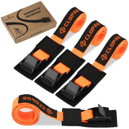 CLOPAE Sangles de serrage courtes, lot de 4 sangles de serrage avec fermeture à cliquet, longueur 40 cm | largeur 20 mm | capacité de charge 200 Kg, sangle...