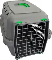 Caixa Transporte Pet Grande Pequena Média Cachorros Gatos Coelhos Portinha de Aço(Verde,Nº 3 - Animais até 15Kg)