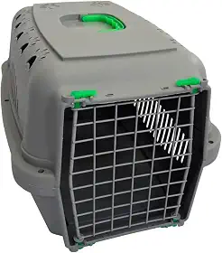 Caixa Transporte Pet Grande Pequena Média Cachorros Gatos Coelhos Portinha de Aço(Verde,Nº 3 - Animais até 15Kg)