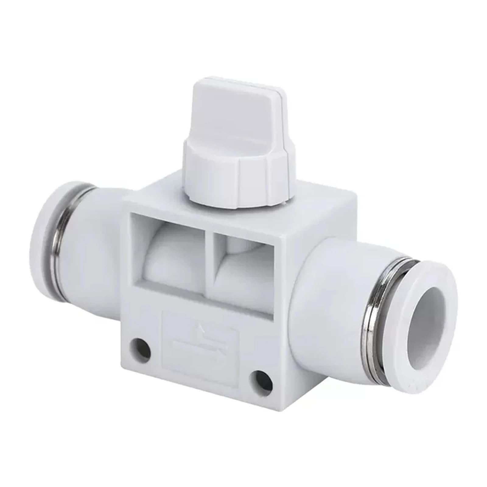 Conector rápido neumático HVFF-6 válvula de tubo manual manguera 6mm solenoide cilindro blanco