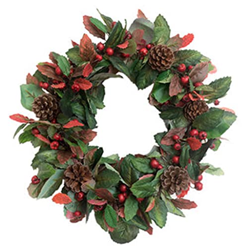 Couronne de Noël Vintage pour porte extérieure résistant pluie