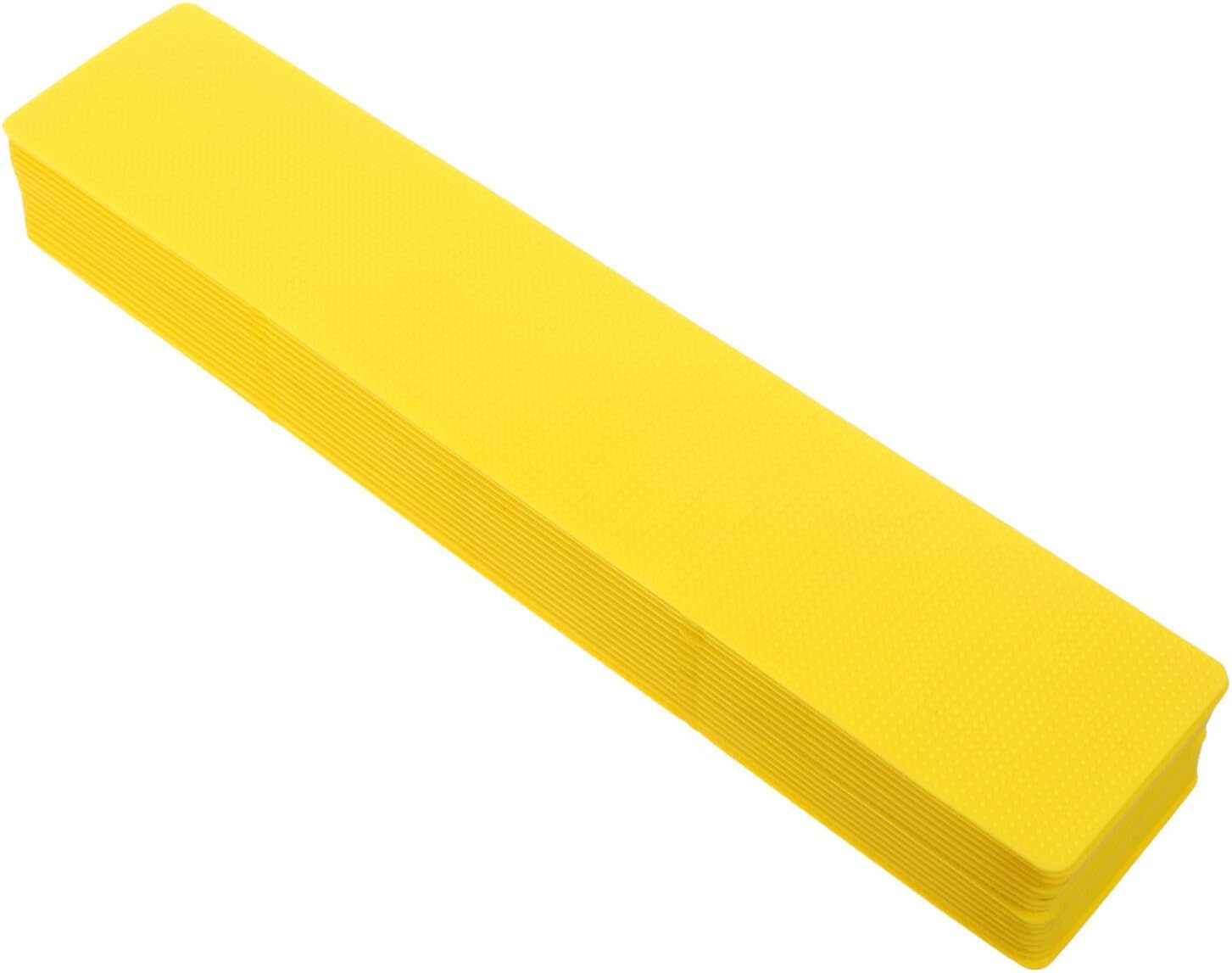 Beaupretty 16pcs Tennis Court Markers and Field Marking Set, Yellow Sturdy Plastic Court Line Markers for Training and Recreation, Temporary Outdoor Sports Ground Marking Equipment