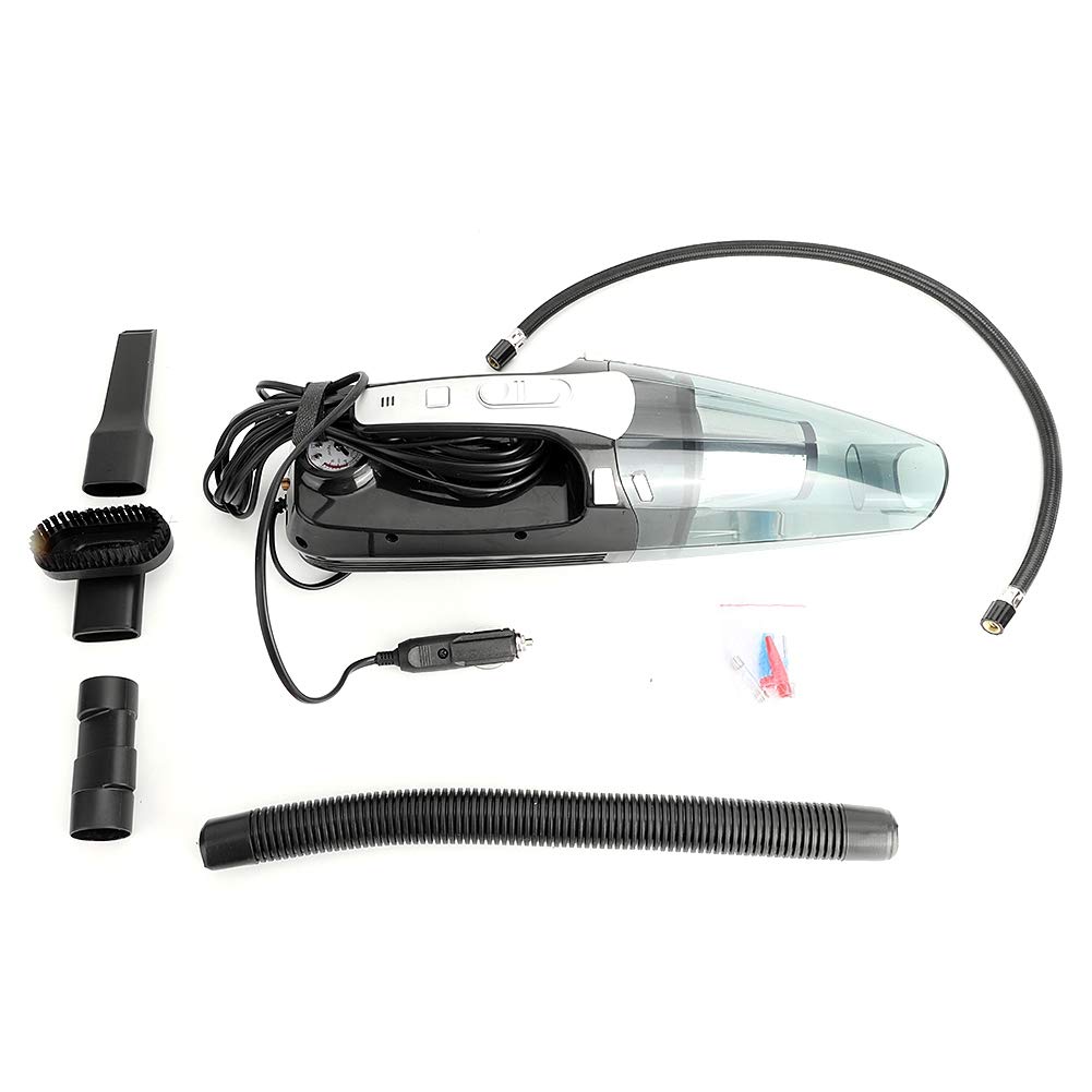 Akozon Aspirador de Coche Inalámbrico Portátil Bomba de Aire para Uso Dual Seco Húmedo - Diseño 2 en 1 - Ergonómico y Ligero - Potencia de Succión 4000pa - Recargable - 12V
