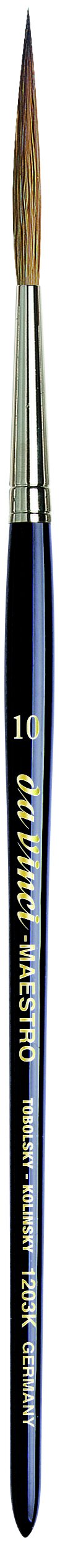 da Vinci Watercolor Series 1203k Maestro Paint Brush, Long Needle Liner/Rigger Kolinsky Red Sable, Size 10