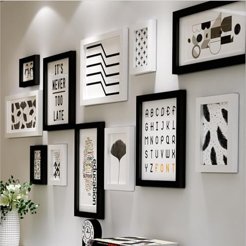 Cadres photo multiples pour mur salon et escalier vertical horizontal