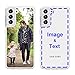 MXCUSTOM Personalisierte Handyhülle für Samsung Galaxy S21 / S21 5G, Benutzerdefiniert Hülle mit Eigenem Foto Bild Text Individuelle Schutzhülle [Weicher Stoßfänger + Harter Rückseite] (CHT-CR-P1)