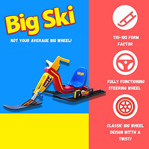 Back Bay Play Snow Bike Sleds - Snow Scooter Winter Sledding Snow Bikes For Kids - A Snow Bike For Kids Snowmobile Sled With Steering Winter Snow Ski Sled For Kids (Classic) #TOP1