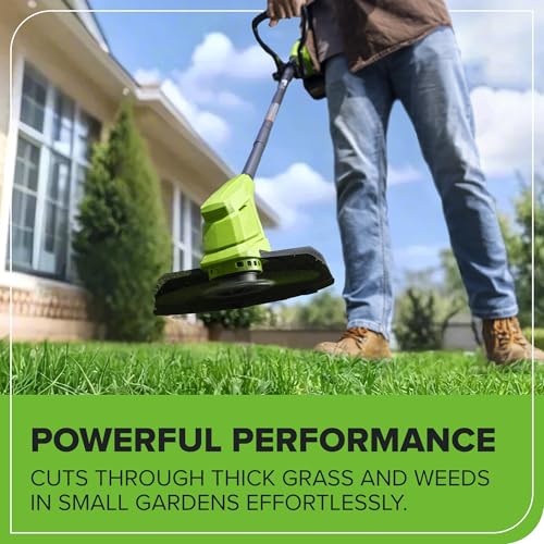 Greenworks 24V 10 in Cordless String Trimmer, 20 Blades, Tool Only by Greenworks - Used condition - Image 5