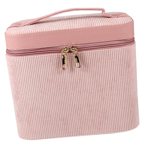Trousse de toilette à forte capacité pour éviter les fuites de maquillage côtelé en voyage