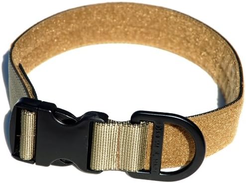 Signature K9 Adjustable Nylon ID Collar with Plastic Buckle, 1-3/4 x 14-22-Inch, Coyote Brown