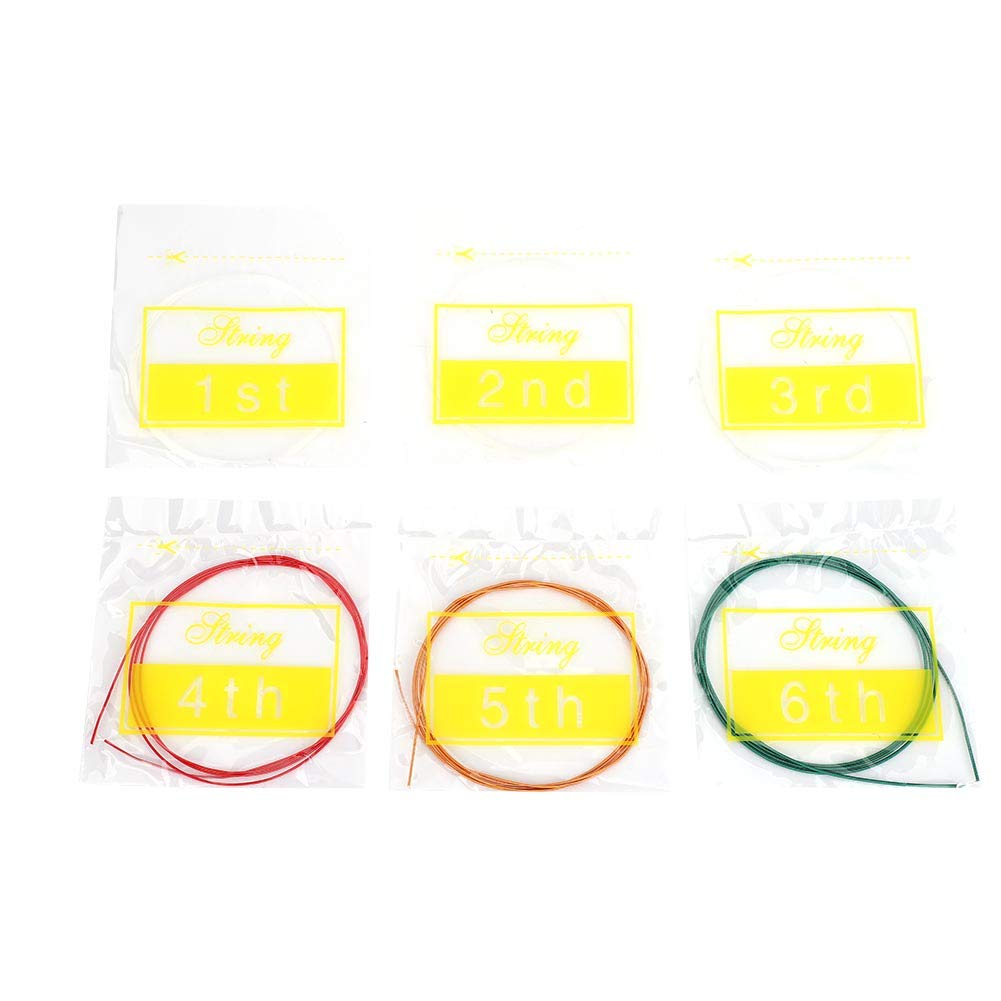 6Pcs / Set Metal Nylon Strings Replacement Part Accessory For Kids Guitar Strings Colorful 12×11×1 6Pcs Set Metal Nylon Strings Replacement Part Accessory For Classic