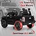 Licensed Ford Ranger Ride on Car for Kids by OLAKIDS, 12V Electric Vehicle Truck with Remote Control, Toddlers Battery Powered Toy with 2 Speeds Wheels Suspension Storage Space Bluetooth USB (Black)