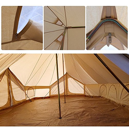 Carpa tipo campana de algodón 6M impermeable para 12 personas miniatura 5