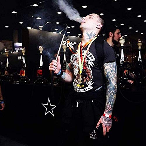 Angelay-Tian Shisha Set LED Shisha Micro Moderne Acrylblase Shisha 4 Schlauch für Zuhause, Bar, Club, KTV (Color : A) – Bild 3