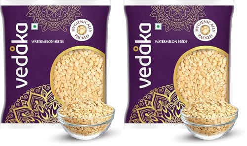 Image of Amazon Brand - Vedaka Raw Watermelon Seeds 500G | Tarbuj Beej | Gluten-Free | Seeds For Snacking (Pack of 2)