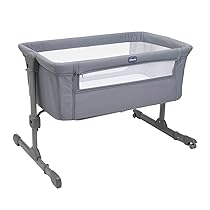 Chicco Next2Me Essential Culla Neonato Fianco Letto, Culla Co-Sleeping, Compatibile con Diversi Letti, Altezza Regolabile, Buona Circolazione dell’Aria, Materasso e Borsa inclusi, 0-6 Mesi, Grigio