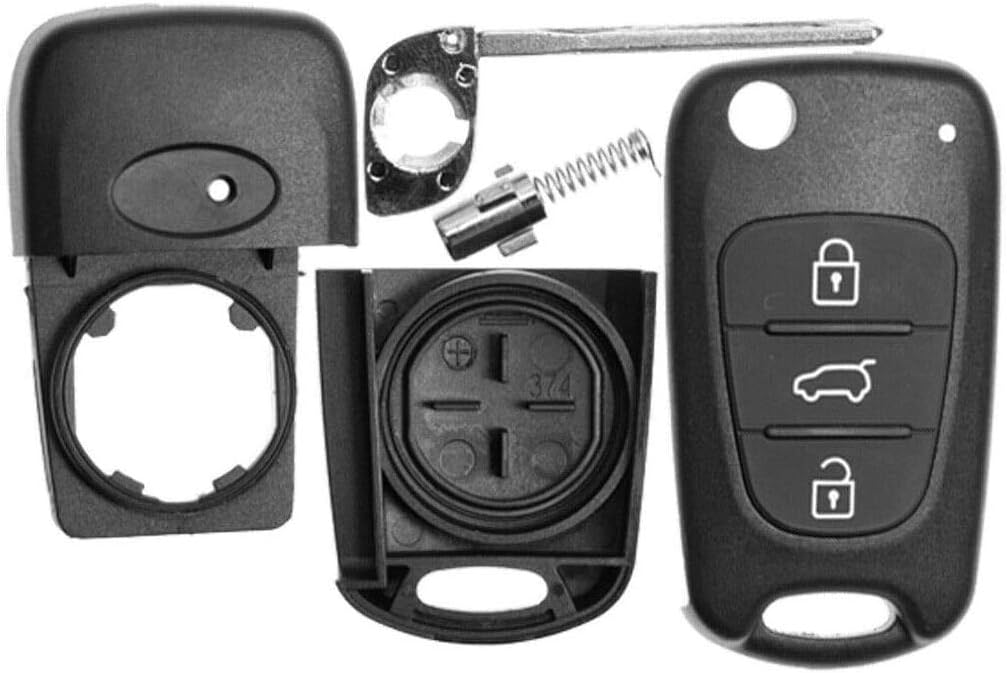 Key Cover 3 Buttons Hyundai I I20 I30 IX20 IX35 Remote Control, Black - Image 4
