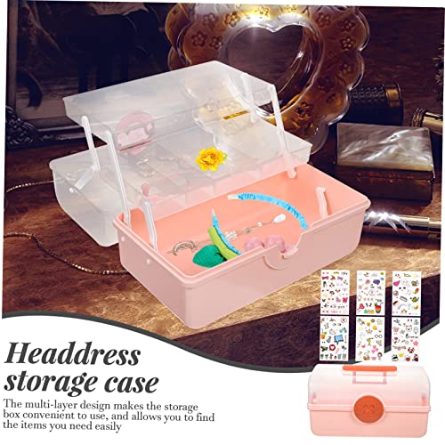 Boîte de rangement accessoires cheveux fille compacte et portable