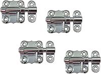 Vista 6 de QCAA Deco Perno de barril deslizante de acero duradero, 2 pulgadas, revestimiento negro, paquete de 4, fabricado en Taiwán