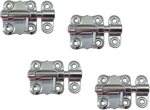 Miniatura 6 de QCAA Deco Perno de barril deslizante de acero duradero, 2 pulgadas, revestimiento negro, paquete de 4, fabricado en Taiwán