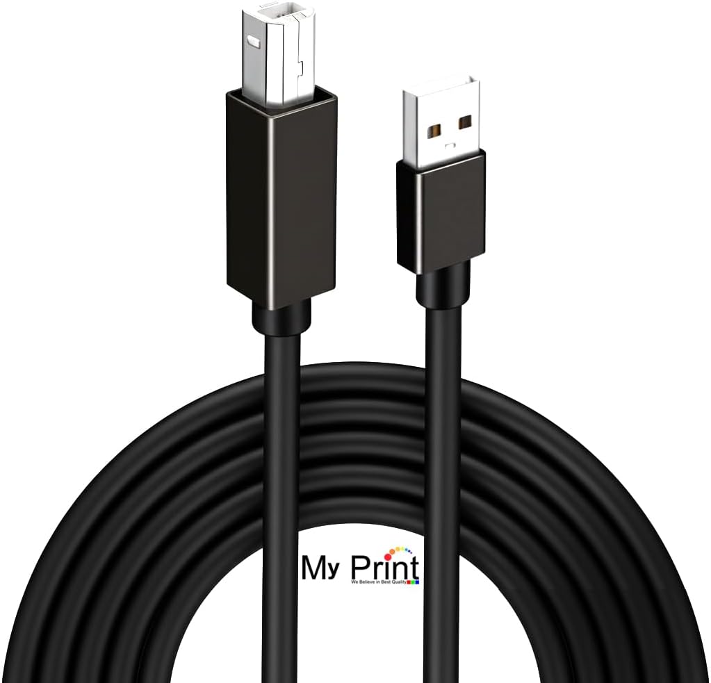 USB Cable for Printer | 3.0 | 1.5 Meter Printer USB Cable, Compatible with All Printers, Scanner For Brother Dell, HP, Epson, Canon, Xerox, Samsung, USB Type-A to USB Type-B, Universal Support