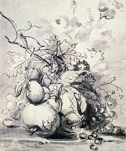 Impression d'affiches Jan Van Huysum nature morte fruits toile 60x90cm pour décoration