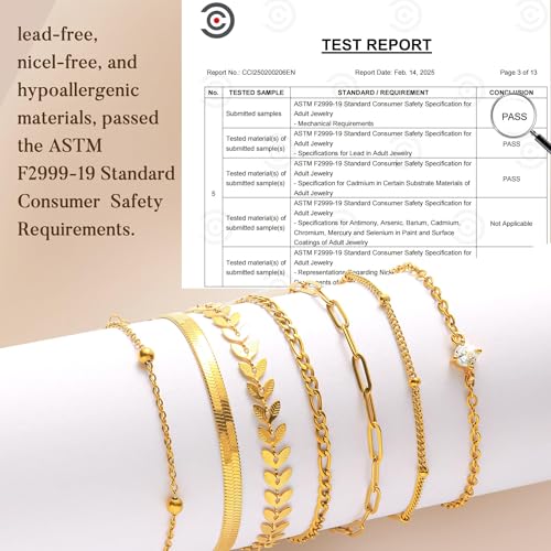 Gold Bracelets for Women trendy,Dainty14K Real Gold Plated Bracelets Set for Women,Thin and Stackable Bracelet Pack,Non Tarnish Cuban Link Chain Bracelets,Waterproof Jewelry Gifts for Women4