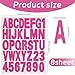 Starboling Letter Stickers,2 inch 8 Sheets Rose red Alphabet Sticker,Self Adhesive Vinyl Letter Stickers Mailbox Numbers,for Arts Crafts Outdoor Sign Poster Mailbox Sign Doors Mailboxes Car Truck
