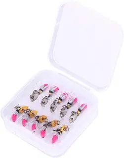 Fly Lures - Fishing Bait Trout Lures Set | Long Hook Tackle | Bass Lures Fishing Lures Kit for Trout 10 Pieces Heavy Duty Rotating Metal Vibrant Prey Imitation Action