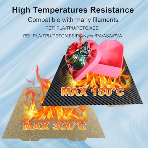 Image of Flexible PET PEI Build Plate for Bambu Lab A1 Mini, Double Sided Carbon Fiber PET+Textured PEI Spring Steel Sheet 184x184mm for Bambu A1 Mini 3D Printers