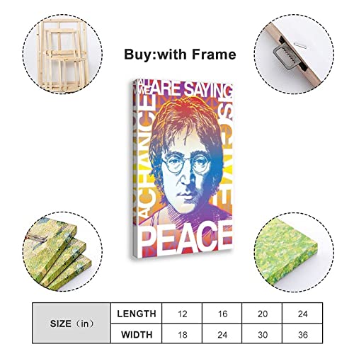Poster John Lennon (13) sur toile pour décoration de chambre à coucher, paysage sportif, bureau, chambre, cadeau, 20 x 30 cm - Les Beatles, Paul McCartney, John Lennon, RIngo Starr, George Harrison Poster John Lennon (13) sur toile pour décoration de chambre à coucher, paysage sportif, bureau, chambre, cadeau, 20 x 30 cm – Image 3
