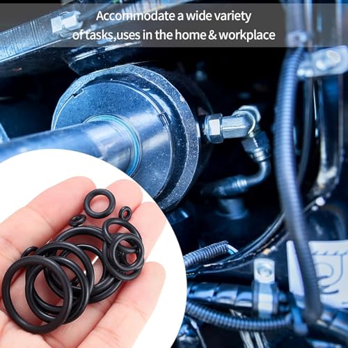 Newoutset 200 Stück O Ring Dichtungsringe, 15 Größen Gummischeiben Dichtungs, elektrische Dichtungssatz, isolierende Rohrleitungen Klempner Unterlegscheiben Sortiment Set