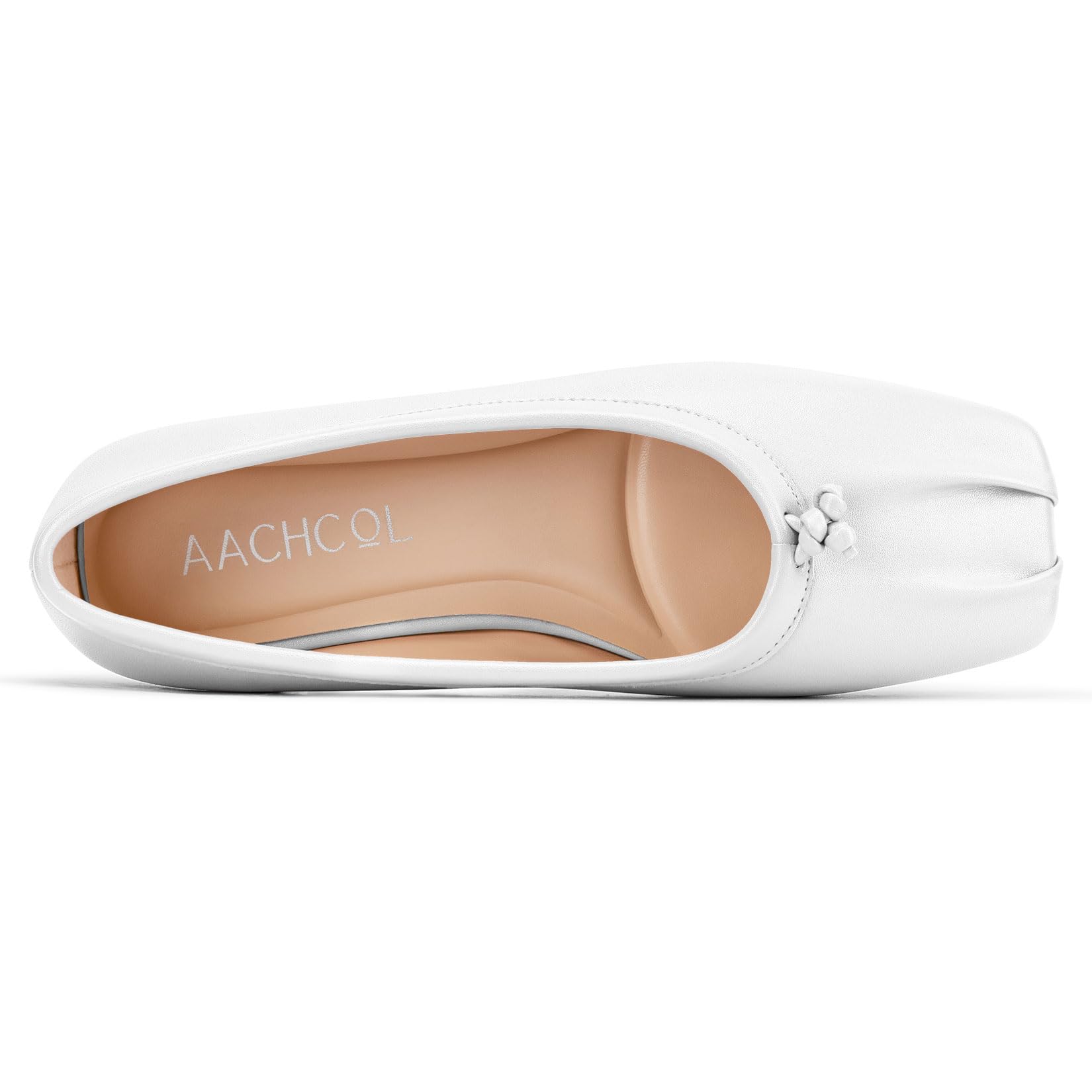 Aachcol Mujer Cuadrada Punta Bailarinas Slip-on Clásico Oficina Zapatos Planos Dress Zapatos