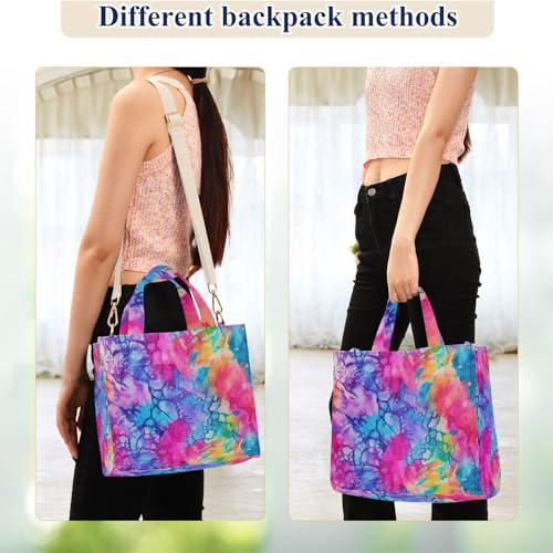 Bolso Tote de Mujer en Corduroy con Estampado Acuarela miniatura 7