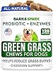 BARK&SPARK All-Natural Grass Burn Spot Chews for Dogs - Pee Lawn Spot Saver - Grass Restore Treats - Dog Urine Neutralizer Solution for Grass Burn Spots - Green Grass Dog Chews - Made in USA - 120Ct