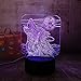 Produktbild Led Nachtlicht Lampen Mondschein Heulender Wolf 3D Lampe Für Kinder - Spielzeug Nachtlicht Für Kinder,7 Farbwechsel Mit Fernbedienung Oder Touch, Dekorieren Kinder Bedroom. Beste Geschenk